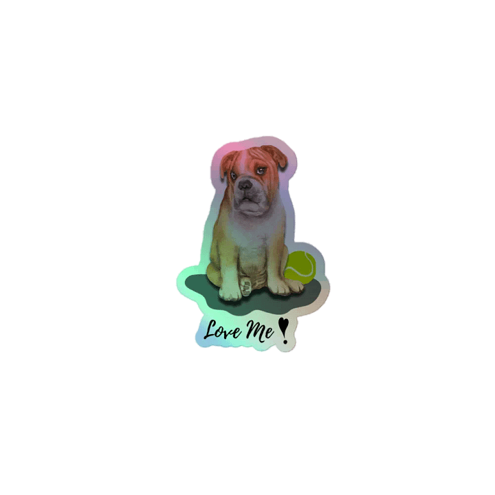 Bulldog Bliss Holographic Sticker Sheet product image (1)
