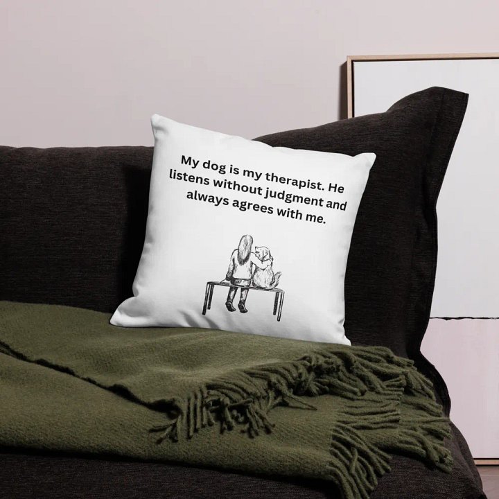 my dog is my therapist All-Over Print Pillow Case product image (2)