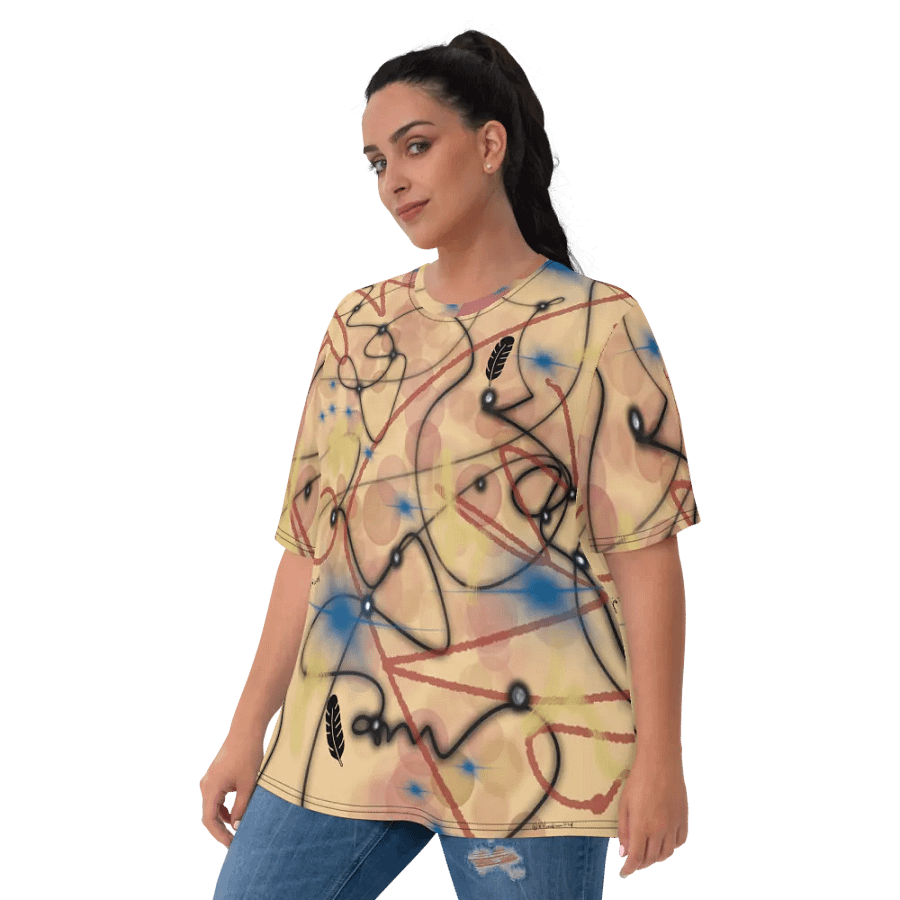 ScribbleWear #3 Women's Crew Neck Poly Tee/Gold product image (4)