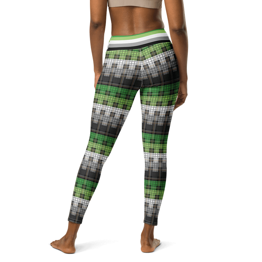Aromantic Pride Plaid Leggings product image (2)