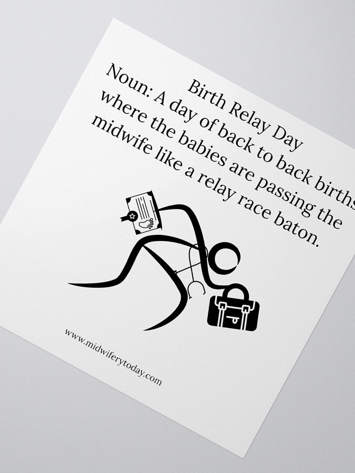 Midwifery Today Birth Relay Day Sticker product image (4)