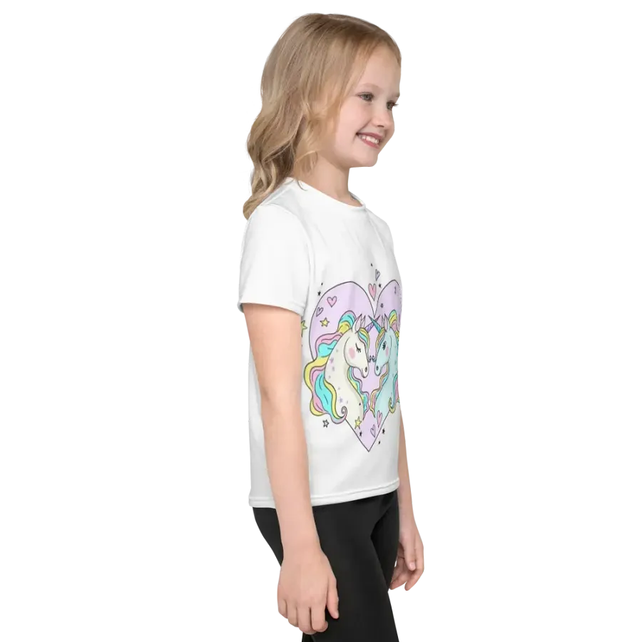 Kids Crew Neck T-Shirt Cute Horses product image (4)