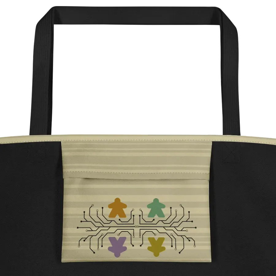Flowerpot Meeple Shoulder Tote Bag for Board Gamers, Circuit Board PCB Pattern product image (5)