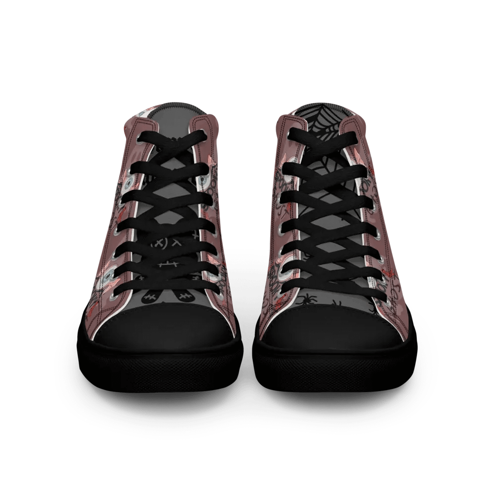 Spooky Ghost Men's High Top Shoes product image (8)