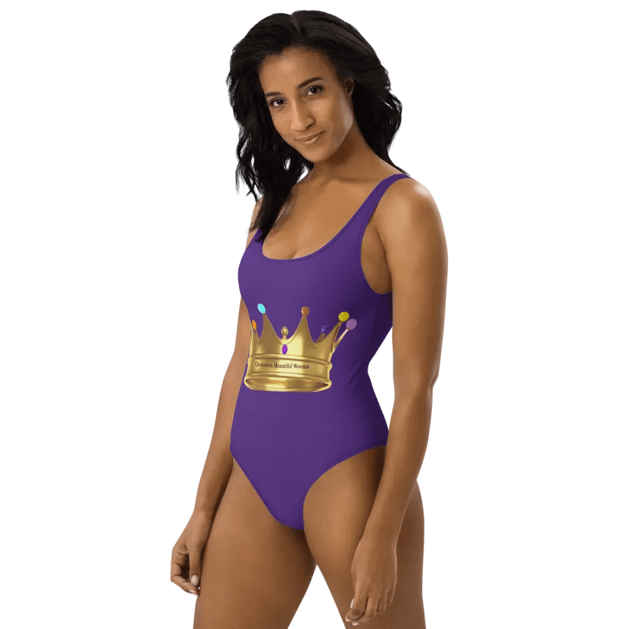Queendom Beautiful Women Gemstone Crown Swimsuit/ Royal Purple (TM) product image (10)