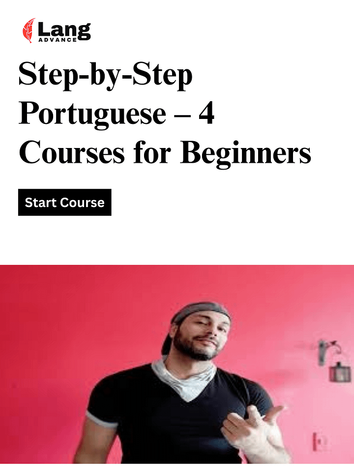 First Steps in Portuguese for Beginners package of 4 courses product image (1)