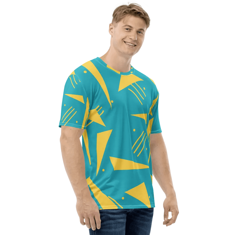 Vibrant Retro Geometric Fusion T-Shirt product image (4)