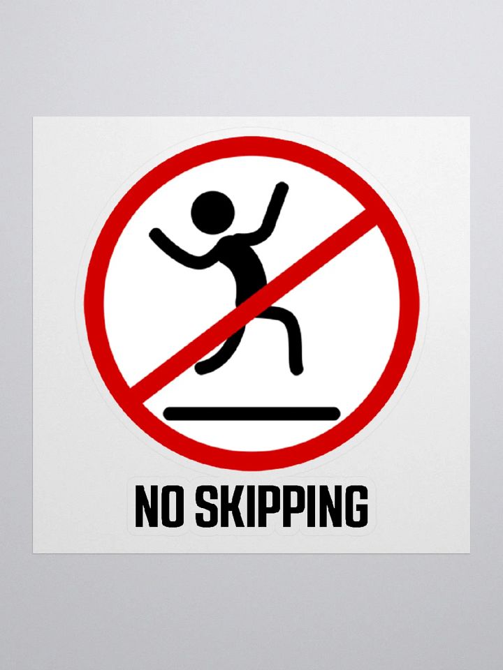 NO SKIPPING STICKER product image (3)