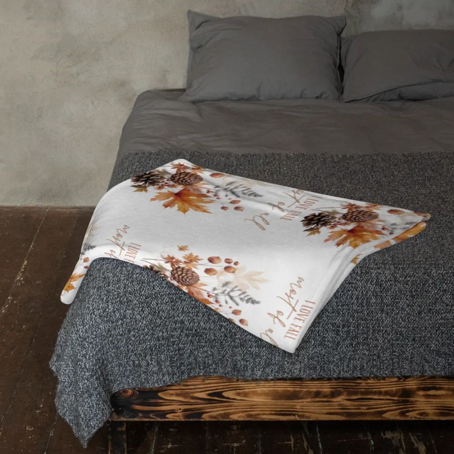 I Love Fall Most of All Blanket product image (11)