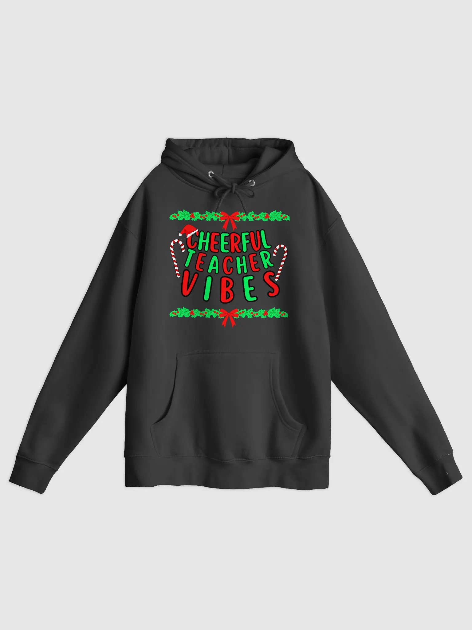 Cheerful Teacher Vibes Holiday Hoodie product image (1)