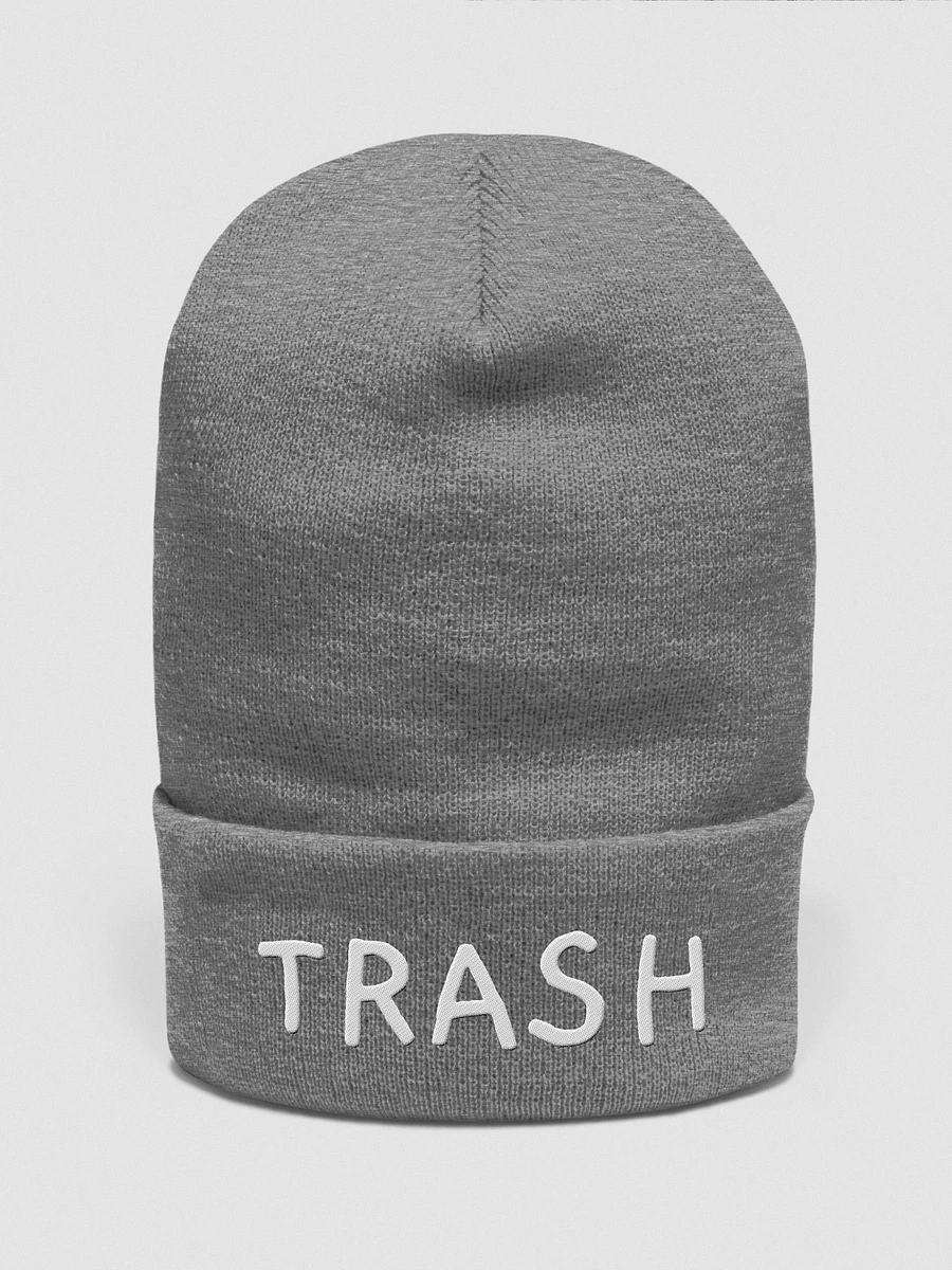 trash cuffed beanie - white font product image (26)