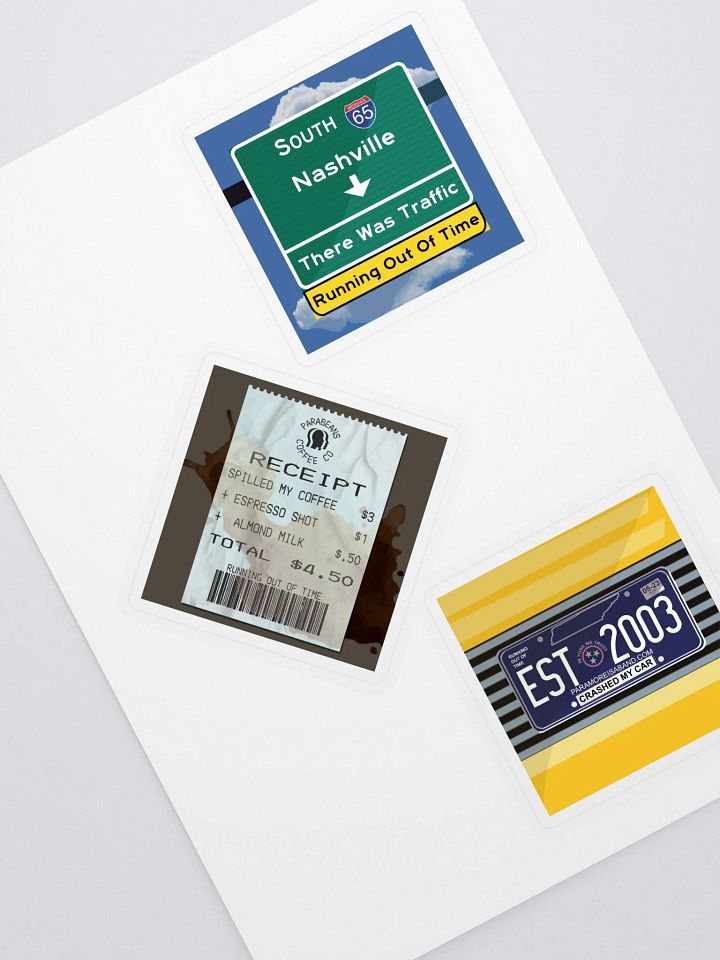 running out of time die cut stickers product image (1)