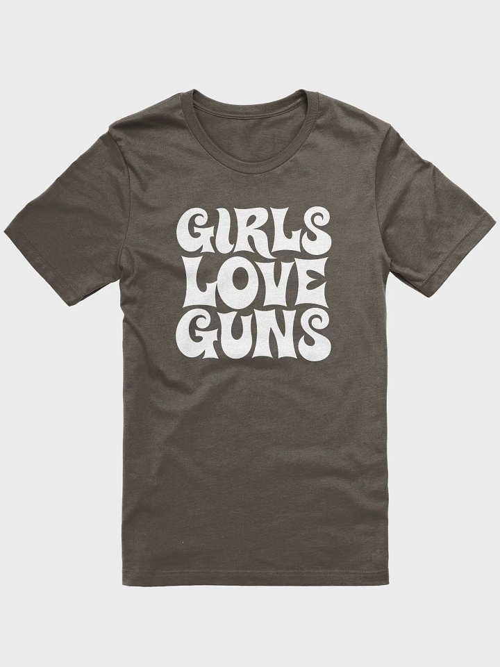 Girls Love Guns (White) Bella+Canvas Supersoft T-Shirt product image (1)