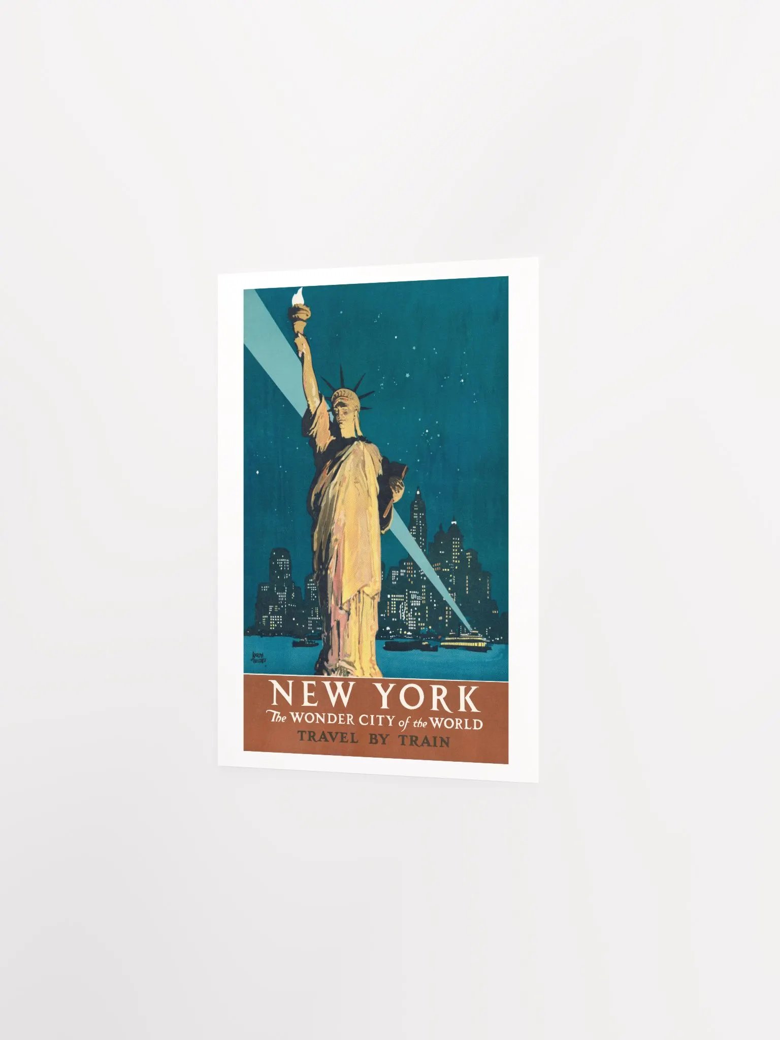 Vintage New York Travel by Train Poster Print product image (5)