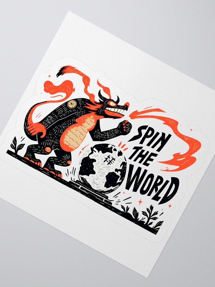 Flaming Dragon Meets Global Chaos Sticker product image (5)