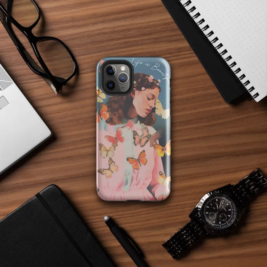 'Life is Beautiful' Butterfly Dreams iPhone® Tough Case product image (7)