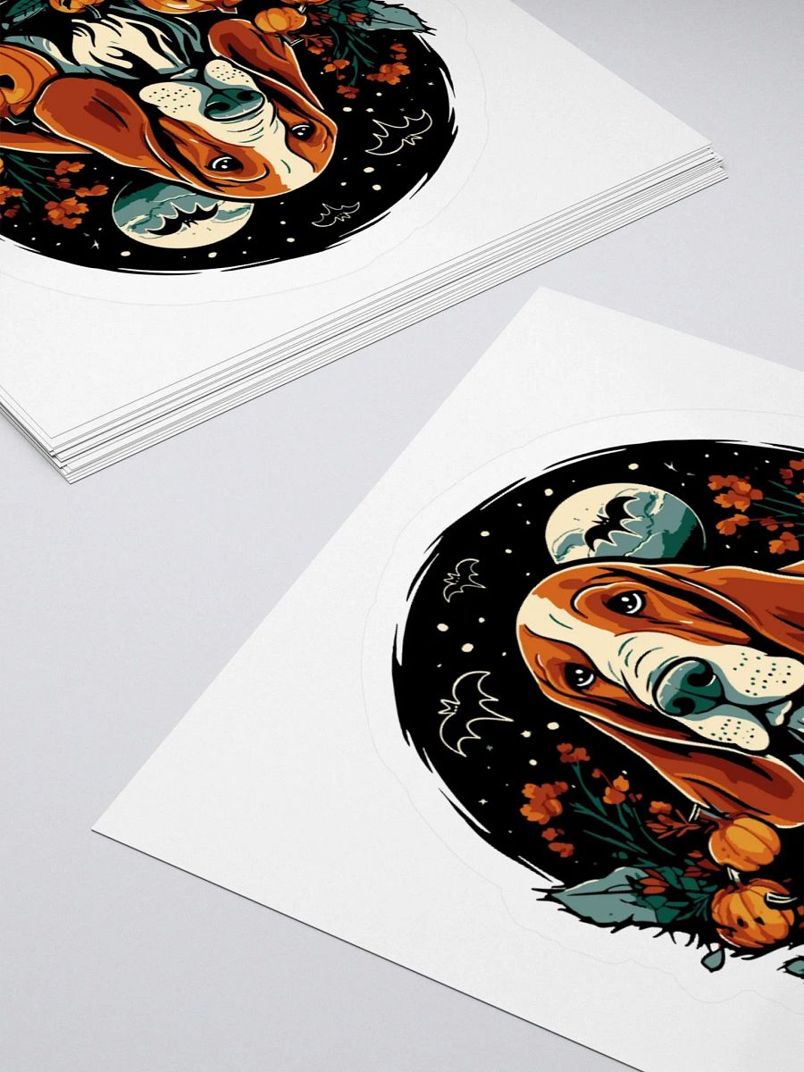 Basset Hound Dog Halloween Funny Sticker product image (4)
