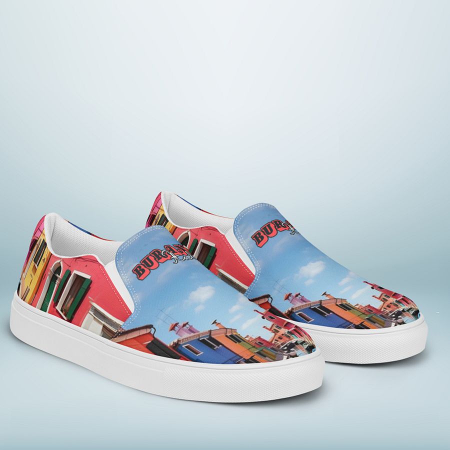 Burano Italy All Over Print Slip On Canvas Shoes product image (9)