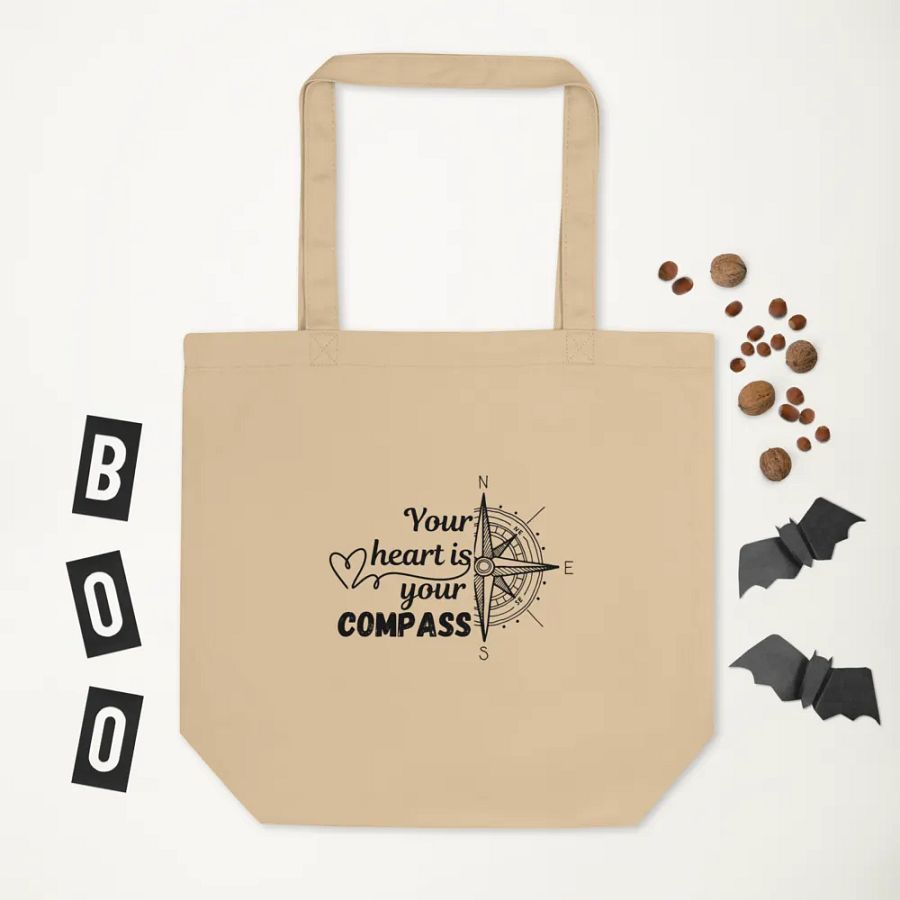 'Your Heart is Your Compass' Eco Tote product image (5)