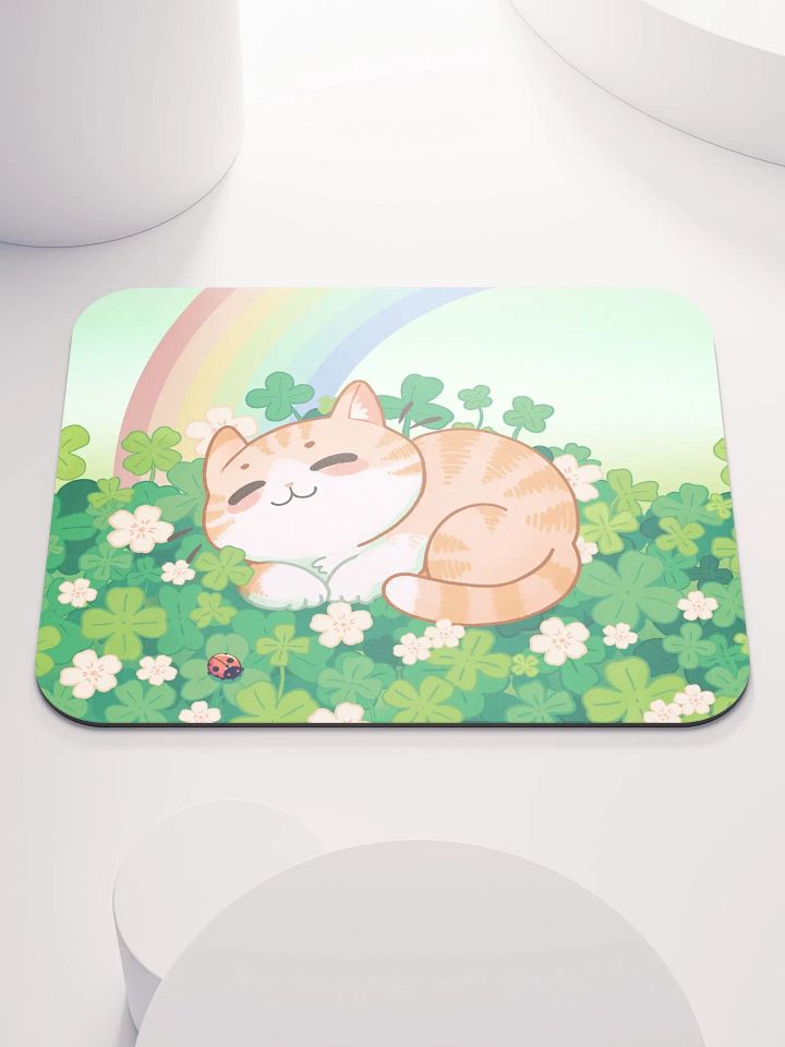 Lucky cat St. Patrick Irish charm - mouse pad product image (1)