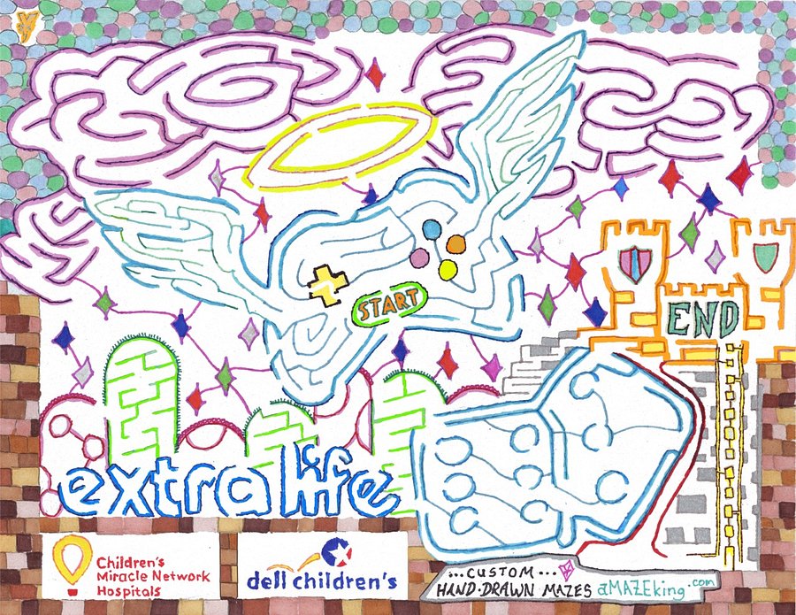 Custom Hand Drawn aMAZEking Maze, YO(u)! product image (6)