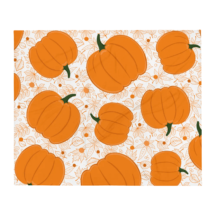 Cozy Fall Pumpkin Throw Blanket | Autumn Home Decor product image (1)