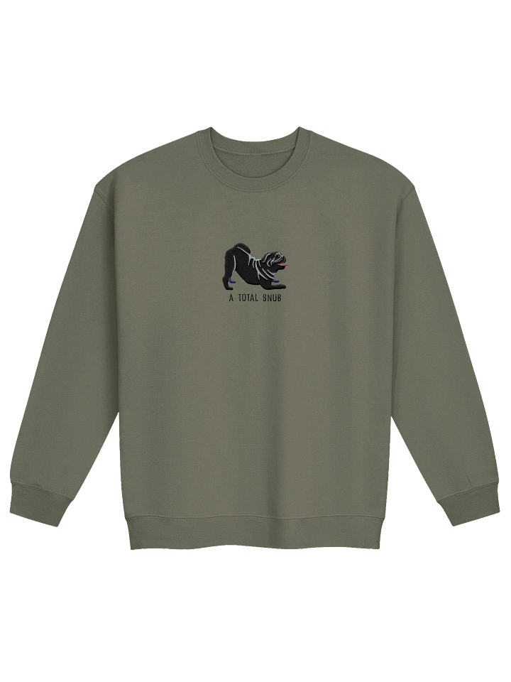 A Total Snub Sweatshirt (Embroidered) of a Pug(Black) product image (5)