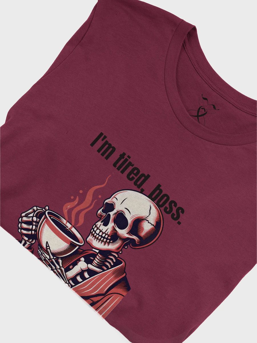 Tired Skelly Graphic Bella+Canvas Unisex Supersoft T-Shirt product image (48)