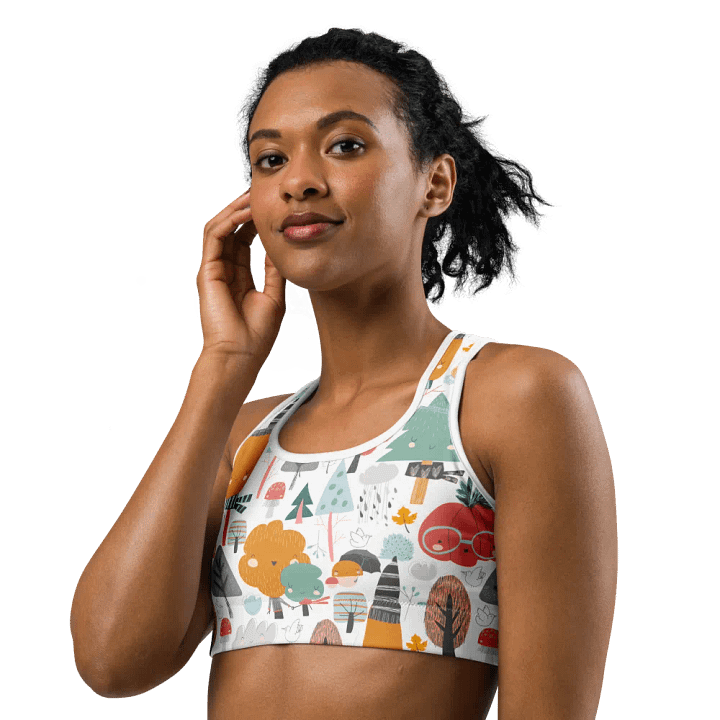 Whimsical Forest Non-Adjustable Sports Bra product image (2)