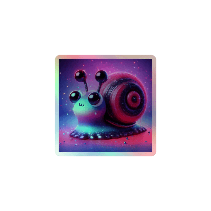 Whimsical Snail Holographic Sticker Sheet product image (1)
