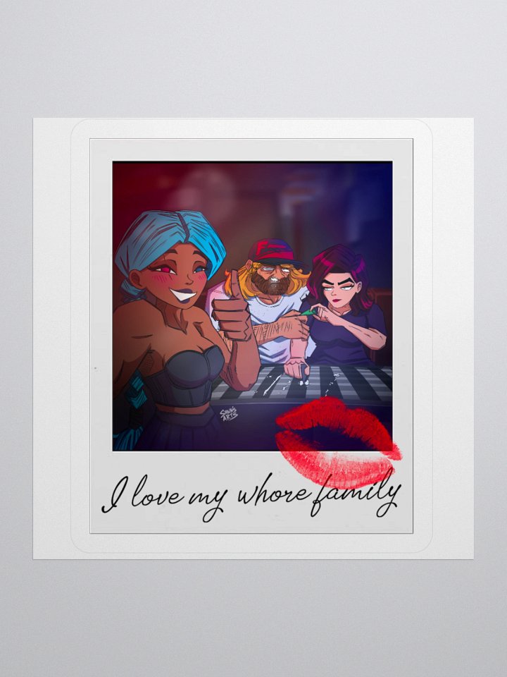 I Love my Whole Family Polaroid Sticker product image (1)