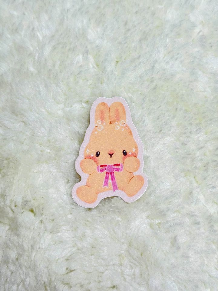 Yippie Bunni Glitter Sticker product image (1)