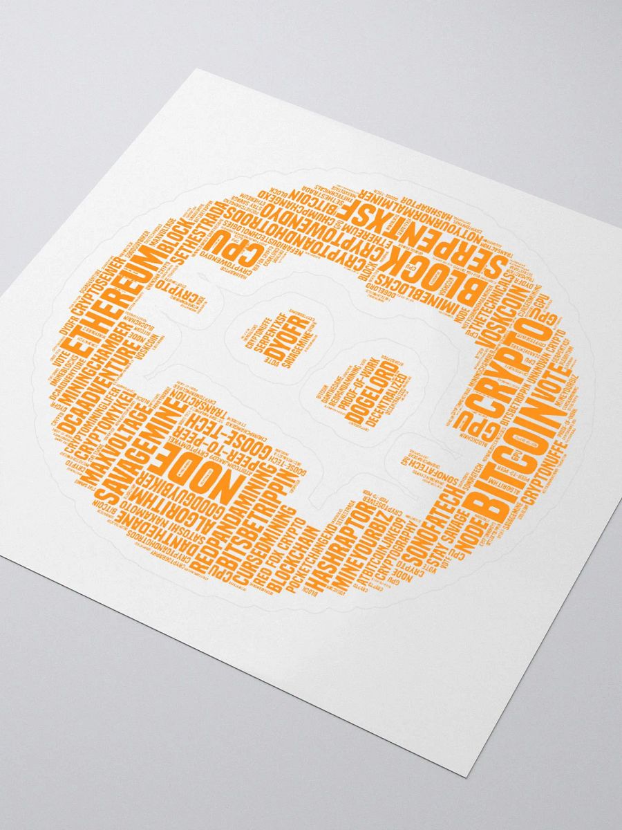 Bitcoin Logo in Words - Stickers product image (3)