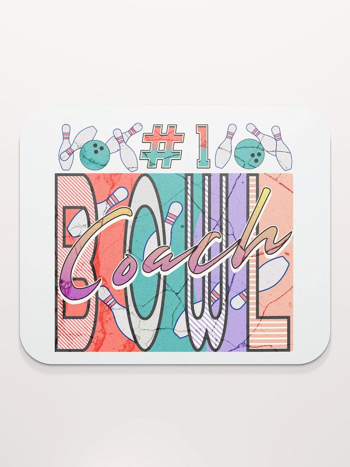 Number 1 Coach Bowling Vibrant Mouse Pad product image (2)