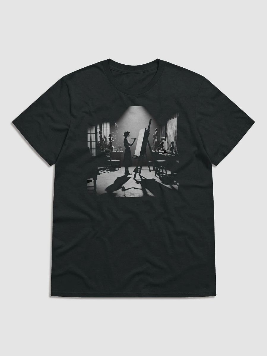 Noir Canvas: The Artist's Shadow (Front Print Womens Tee) product image (1)