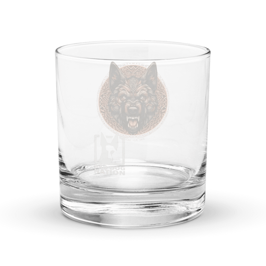 Norse Warrior Dog Whiskey Rocks Glass product image (4)