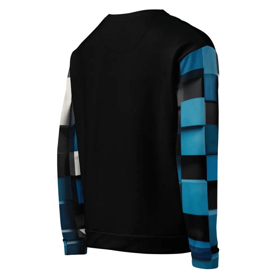 Black And Blue Squares Unisex Sweatshirt product image (6)