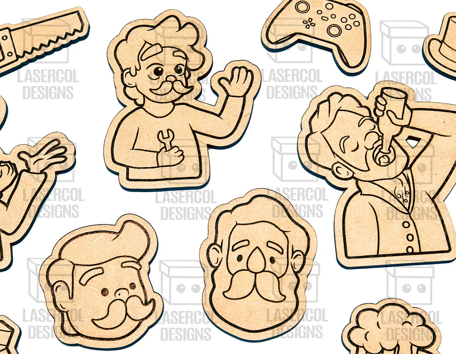 Father's Day Paint Kit DIY Cut Outs Set 1 - Laser Cut Files product image (3)