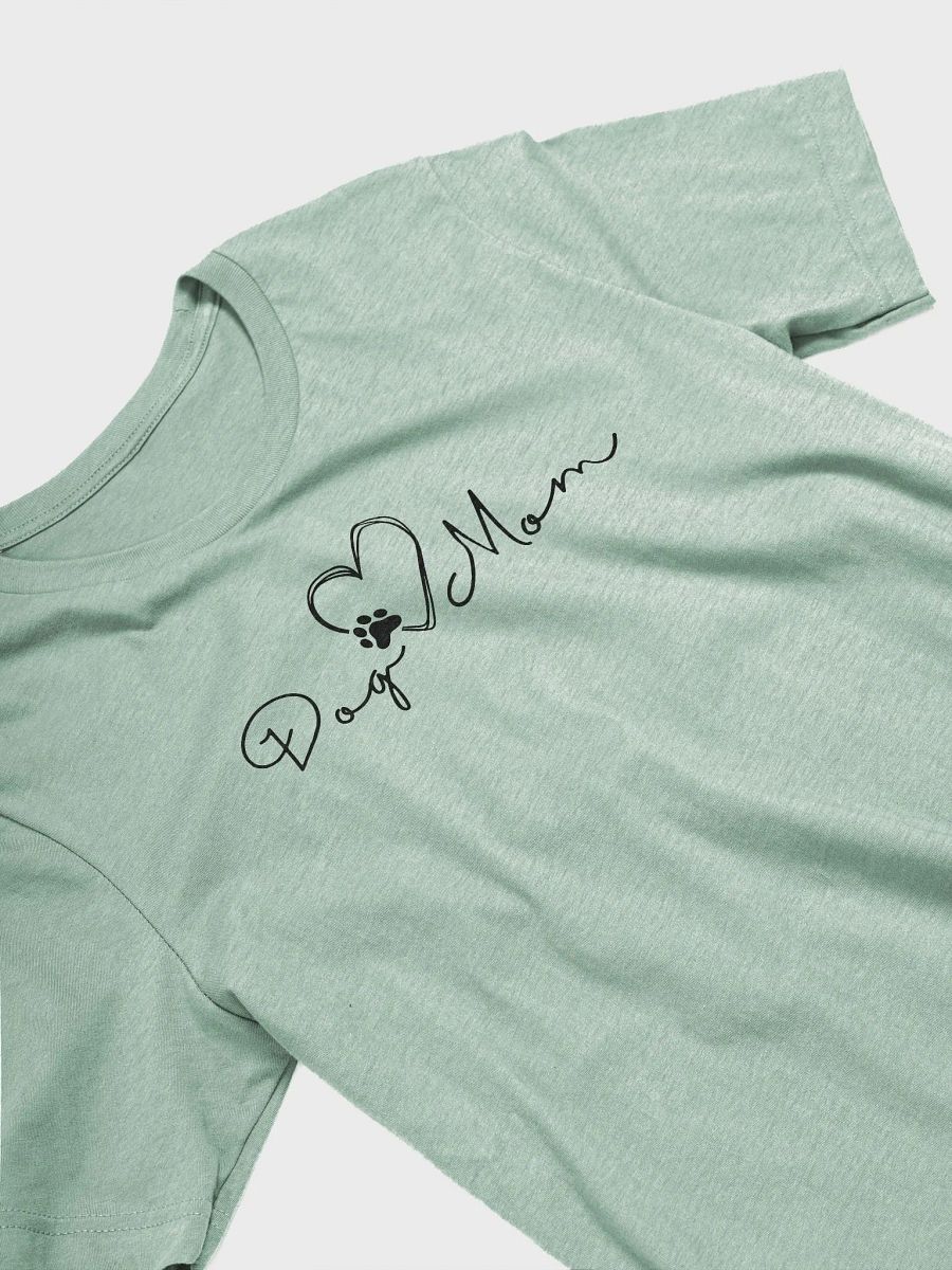 Dog Mom Simple Cursive Script Design Heart and Paw T-Shirt product image (14)
