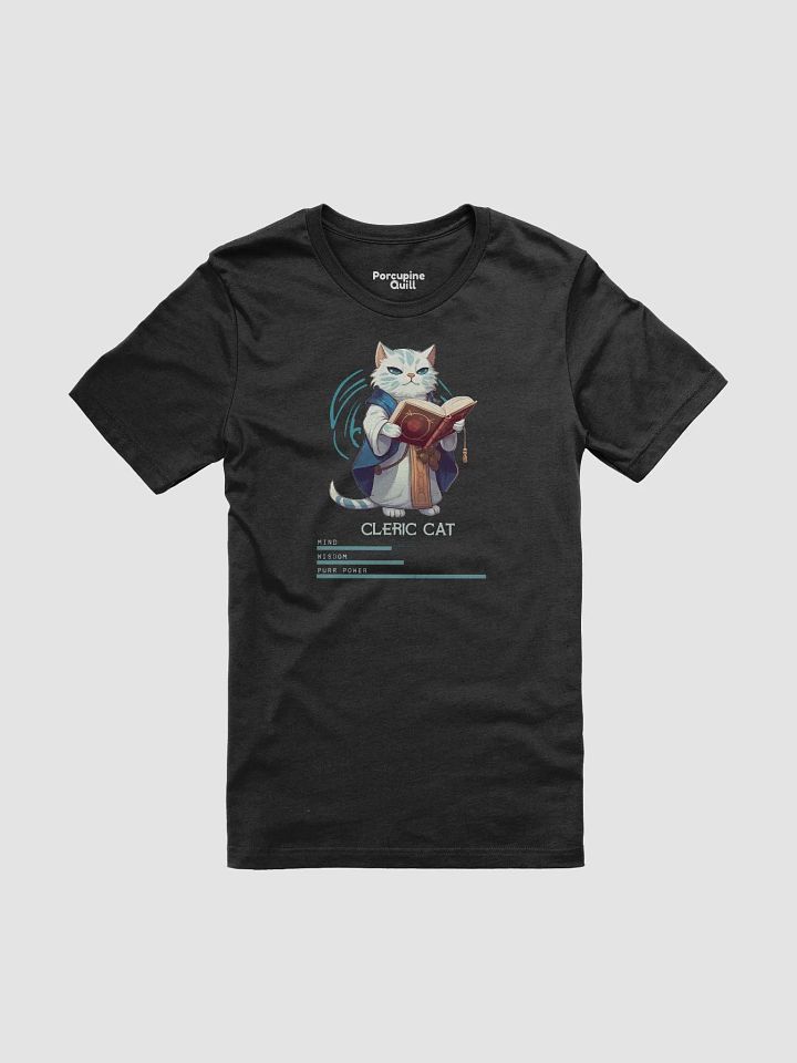 RPG Cleric Cat unisex short sleeve T-shirt for gamers and cat lovers product image (1)