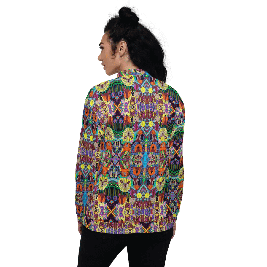 Abstract Doodle Animals Unisex Bomber Jacket product image (12)
