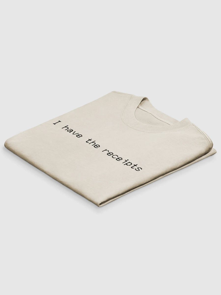 I have the receipts. white/black, oversized tee product image (5)