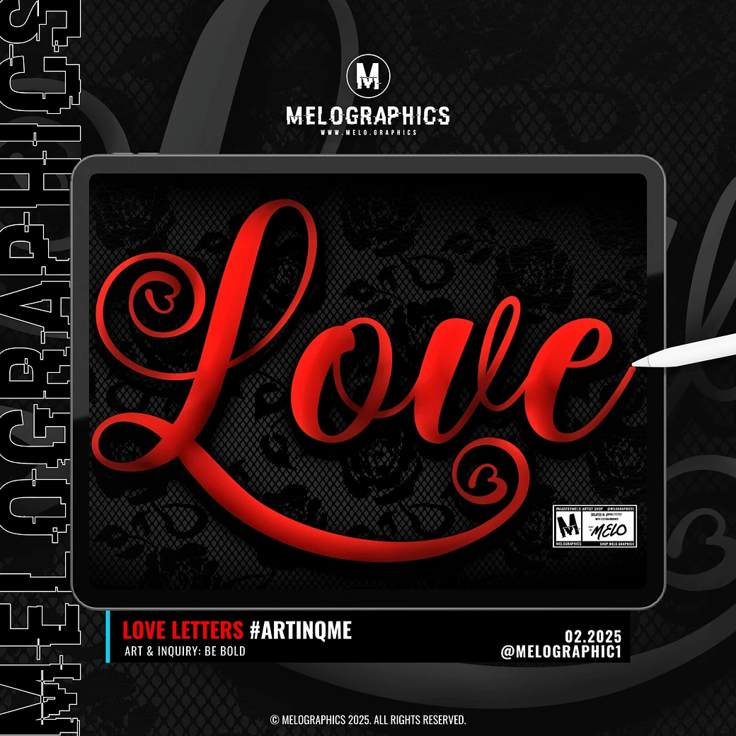 Love Letters #ArtInqMe Art & Inquiry Artist Prompt Procreate Art by MELOGRAPHICS #MadeByMELO