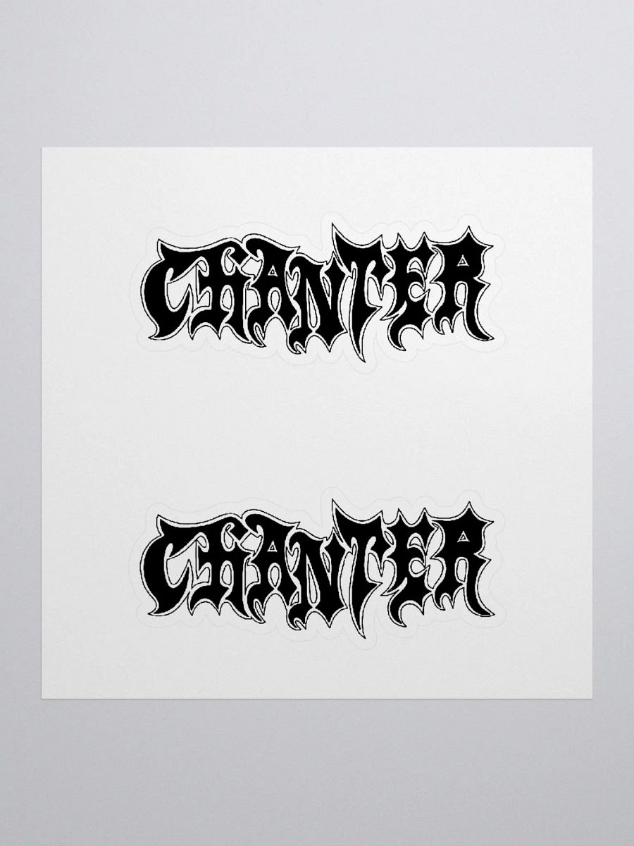 2 Black Chanter Logo Kiss Cut Stickers product image (1)