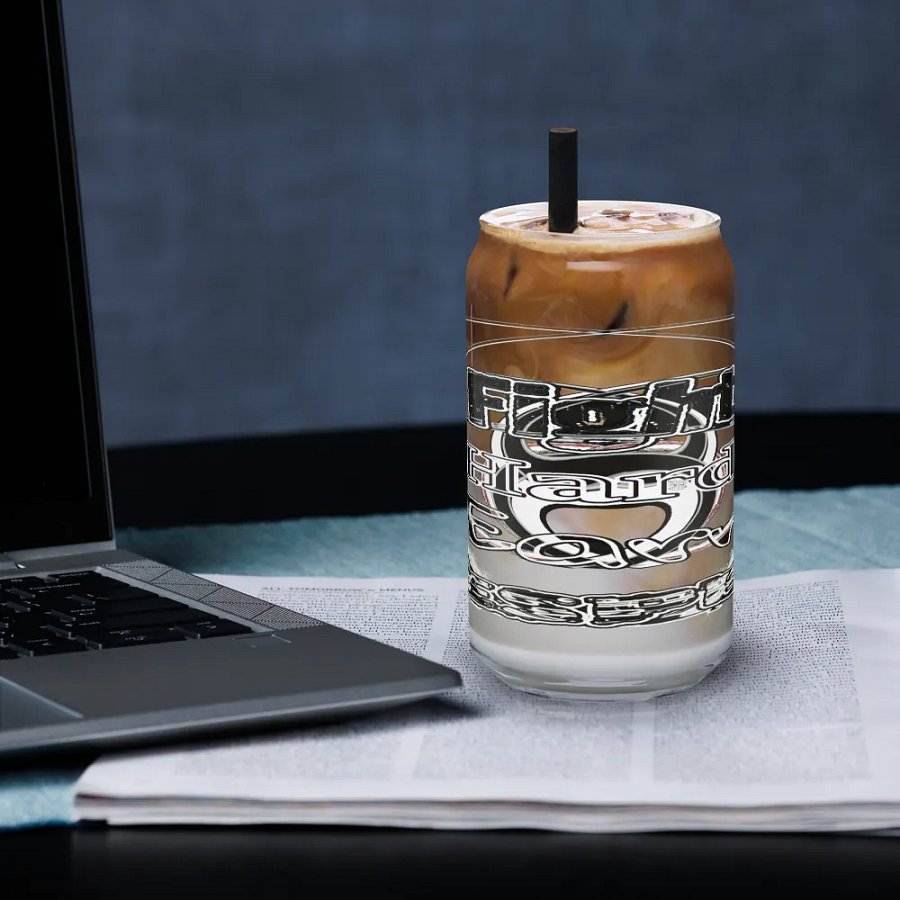 Fight Hard Earn Respect - Can-Shaped Glass and with Lid & Straw product image (5)