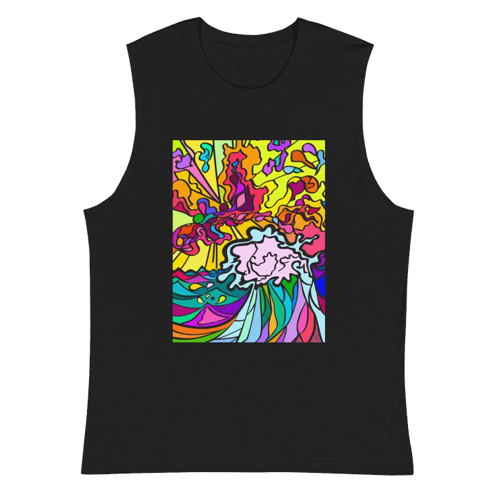 Vibrant Swirls Muscle Tank - Wave at Sunset product image (2)