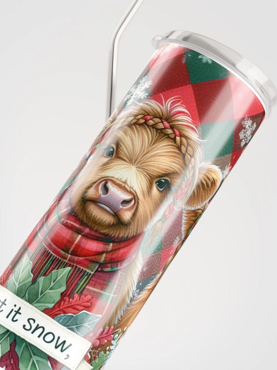 20 oz Let It Snow Highland Cow Tumbler product image (7)