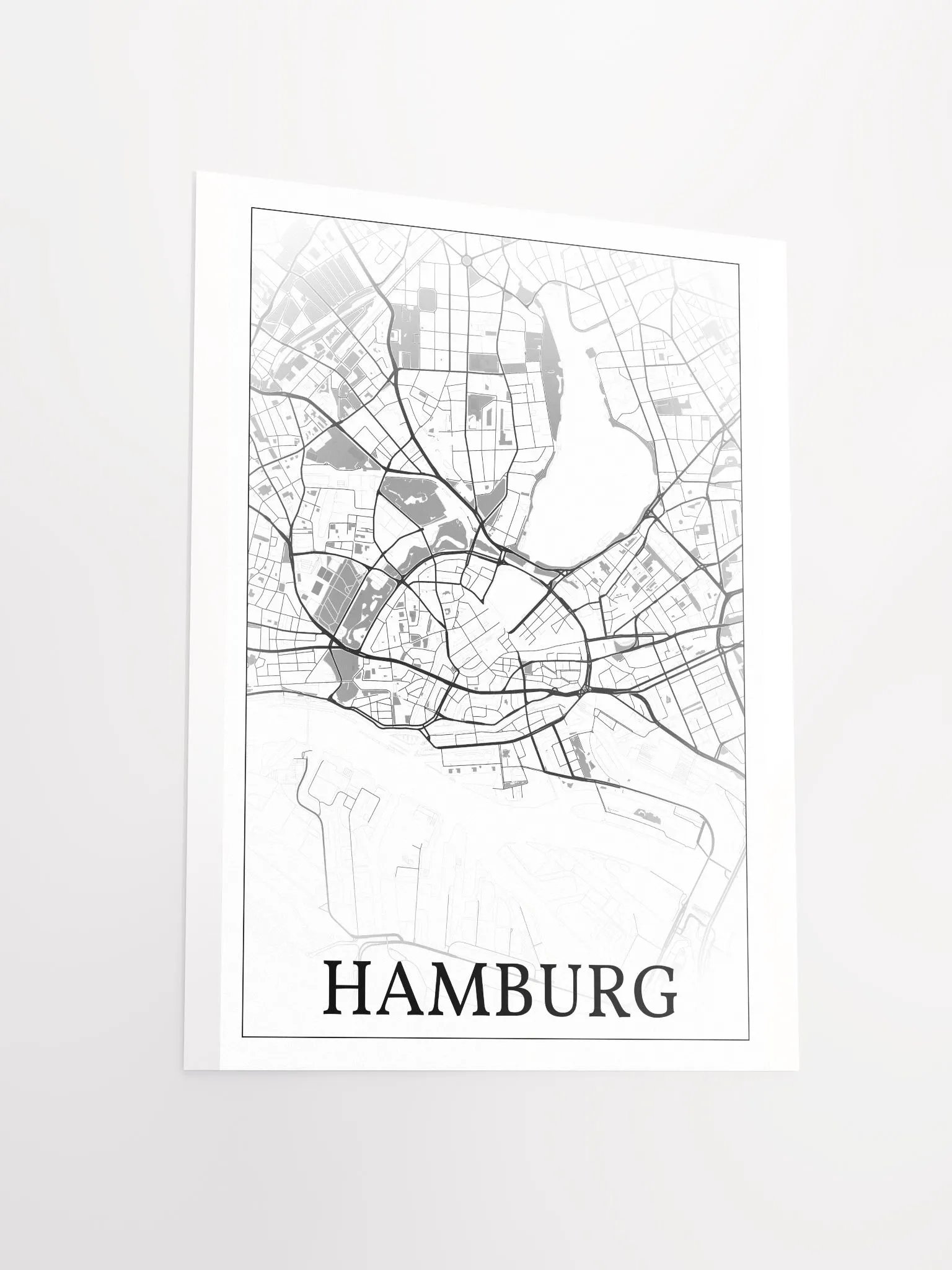 Hamburg, Germany, city map print product image (13)