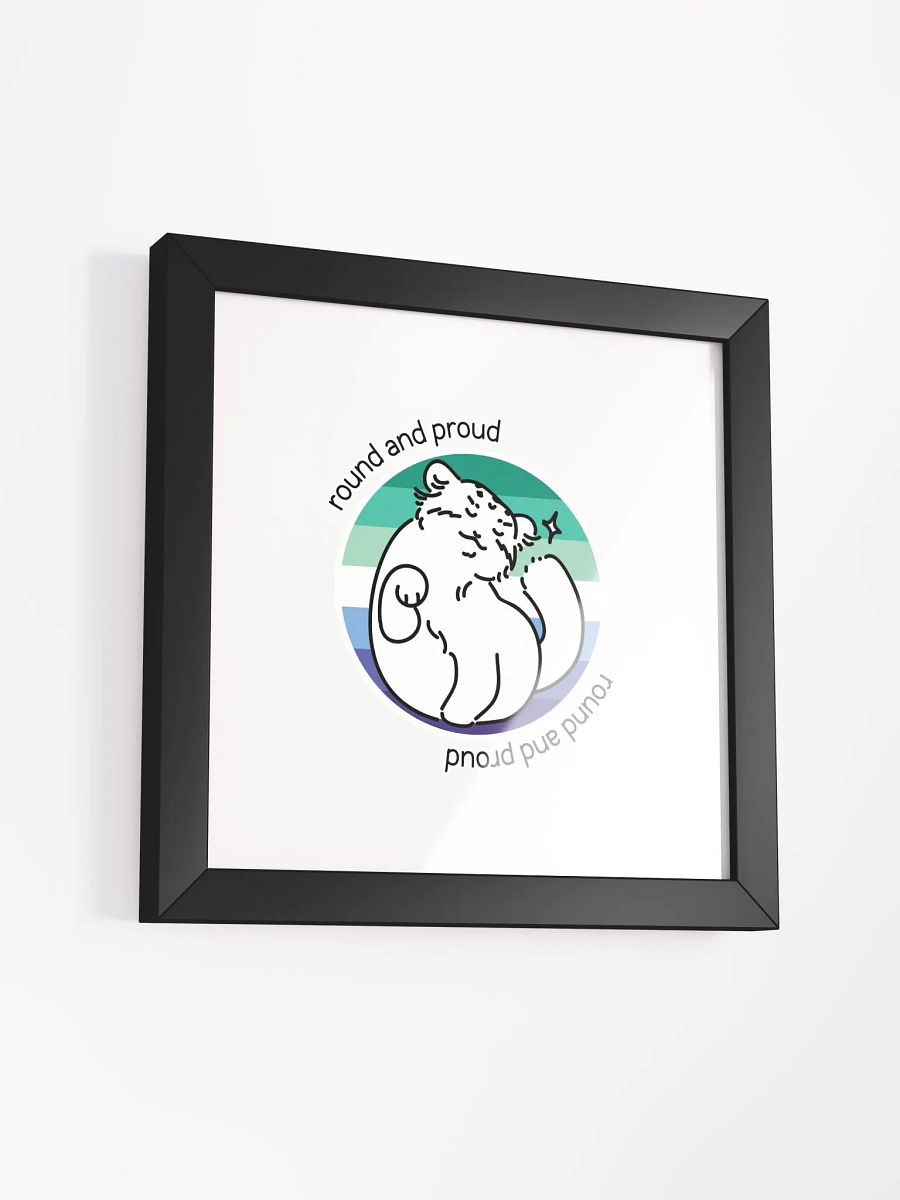 Round and Proud Manul Gay MLM Version - Framed Print product image (9)