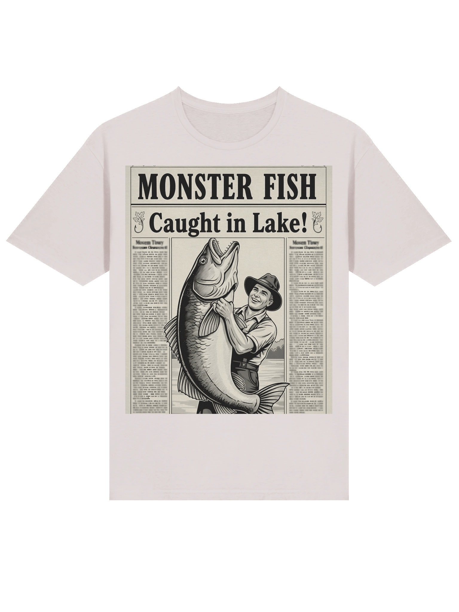 Vintage newspaper - Monster Fish Caught in Lake! T-Shirt product image (15)